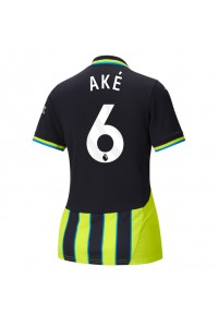 Manchester City Nathan Ake #6 Voetbaltruitje Uit tenue Dames 2024-25 Korte Mouw